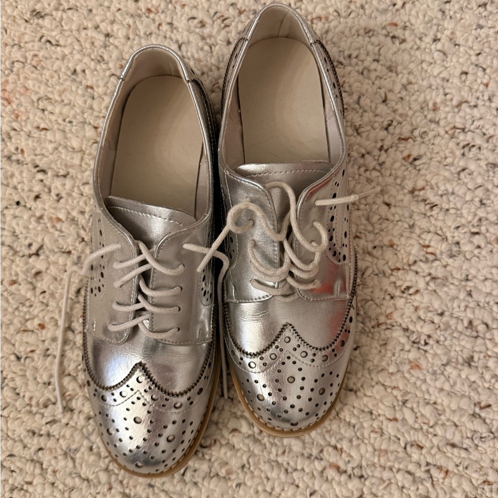Silver Oxford Women's Shoes